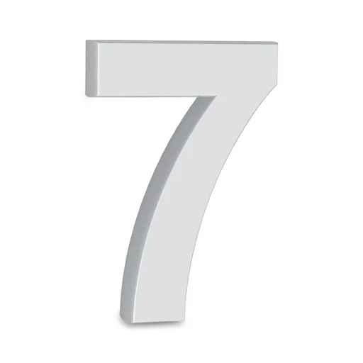 "7" White Number Prop (20cm)