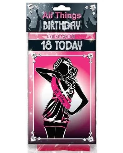 18th Birthday Flashing Sash