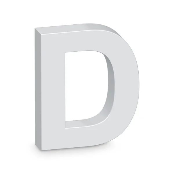 "D" White Letter Prop (20cm)