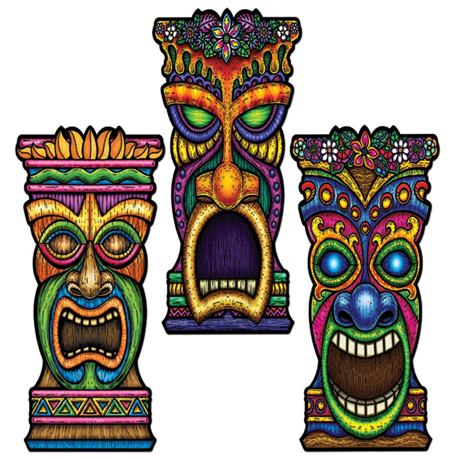 Tiki Cutout (55.9cm) - Pk1 (assorted designs available)