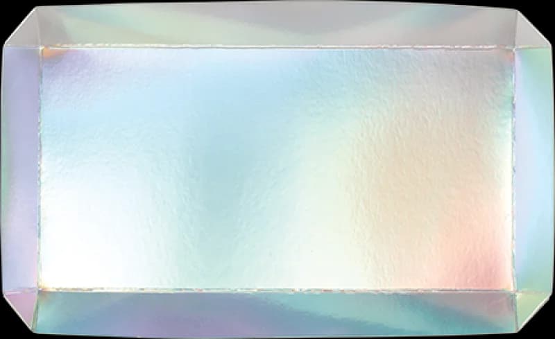 Shimmering Iridescent Cardboard Trays (34x19x4cm) - Pk 2