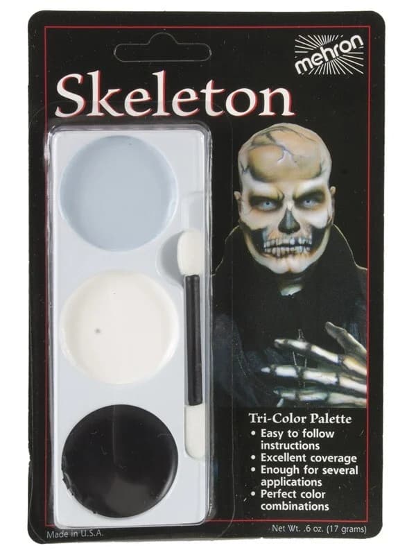 Mehron Tri-Colour Skeleton Make-Up Palette