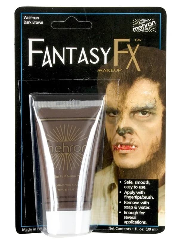 Mehron Werewolf Dark Brown Fantasy FX Makeup (30ml)