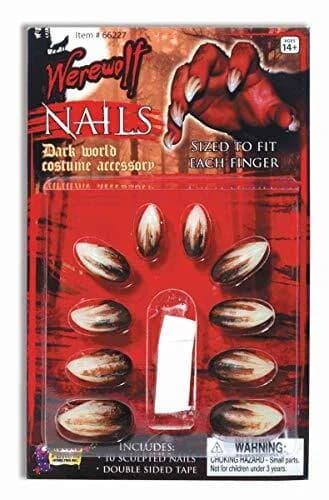 Deluxe Werewolf Claws Stick-On Nails - Pk 10