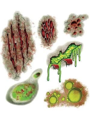 Biohazard Zombie Temporary Tattoos - Pk 6