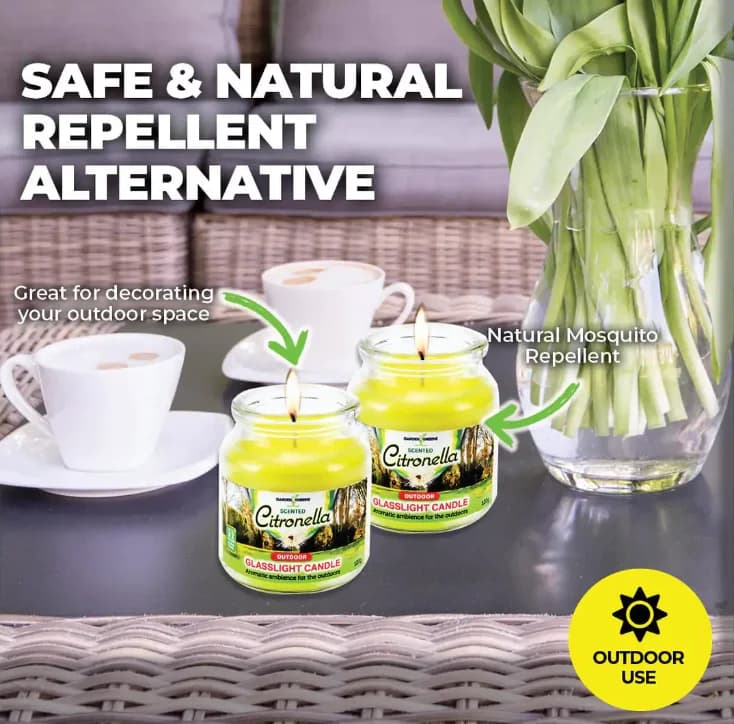 Glass Jar Citronella Scented Candle (120g)