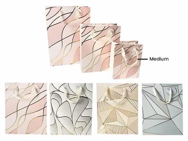 Luxe Gold Pastel Medium Gift Bag (23x18x10cm)