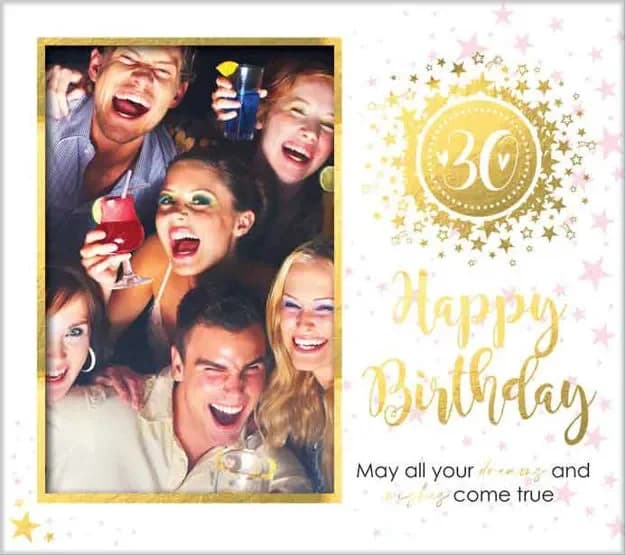 30th Birthday Glitterati MDF Photo Frame*