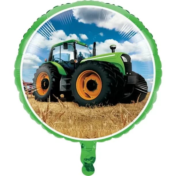 Tractor Time Round Foil Balloon (45cm)