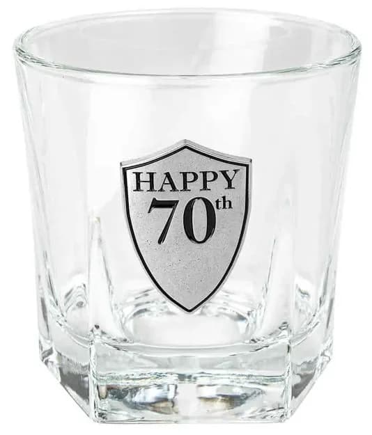 70th Birthday Whisky Glass (210ml)