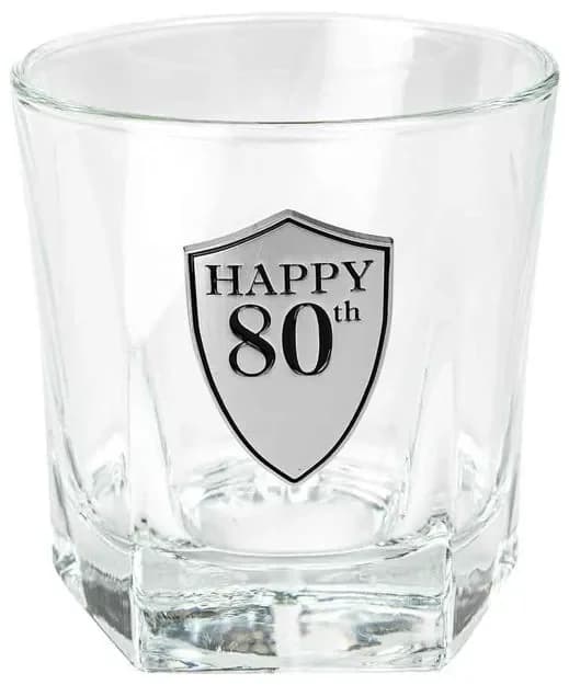 80th Birthday Whisky Glass