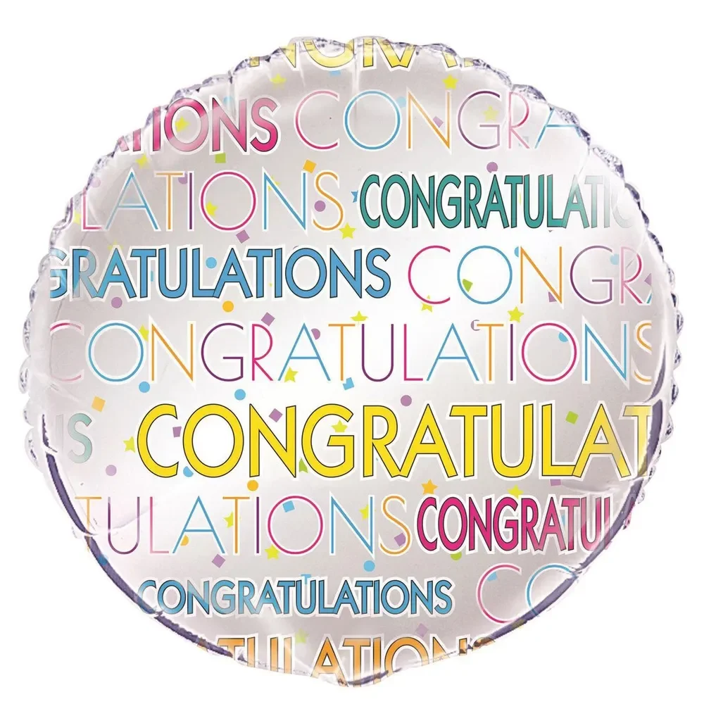 Many Congratulations Round Foil Balloon (45cm)