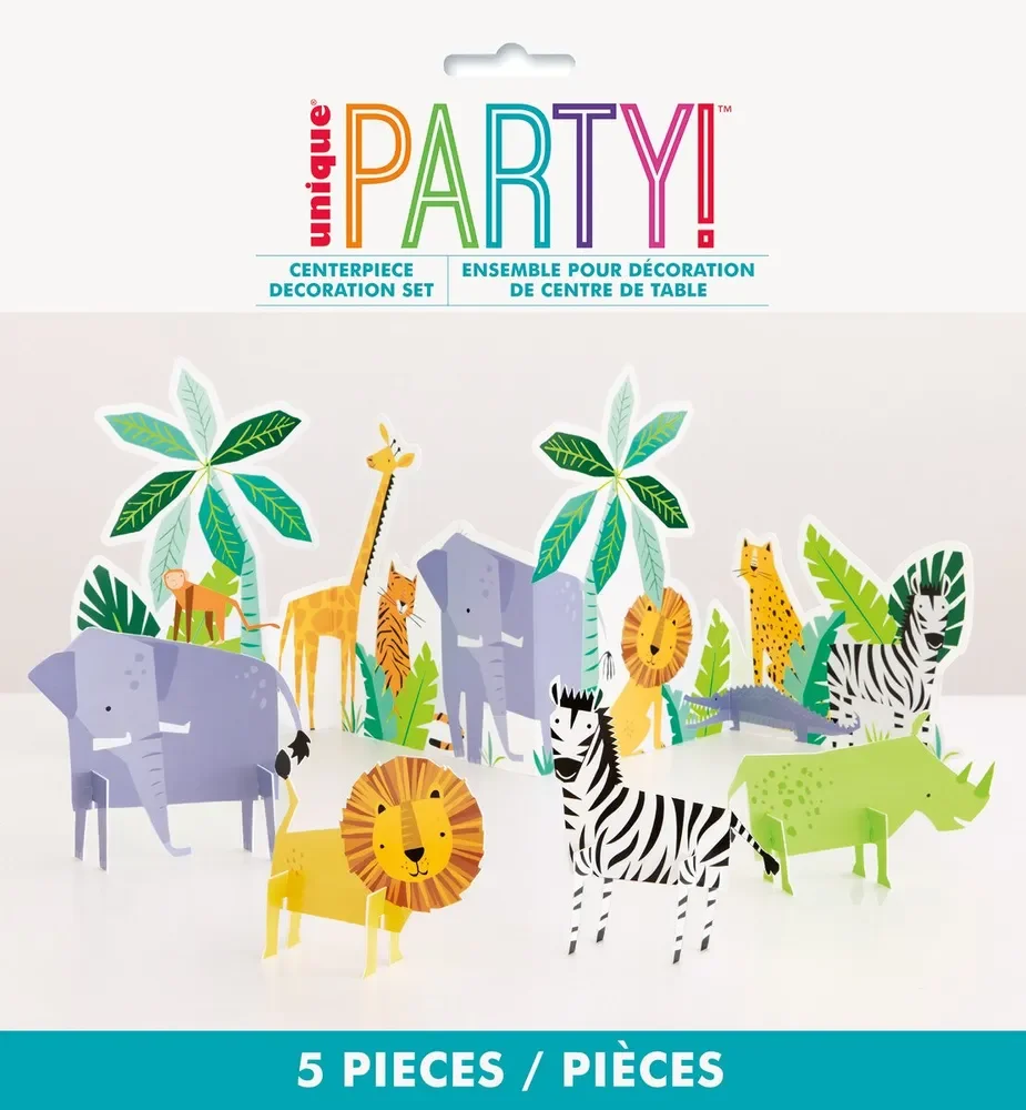 Animal Safari Table Decor Kit - Pk 5