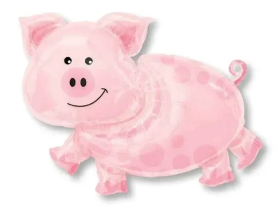 Cartoon Pig SuperShape Foil (89x64cm)