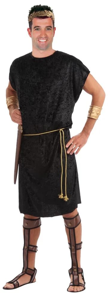 Adults Black Roman Tunic Costume