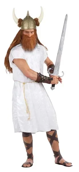 Adults White Viking Tunic Costume
