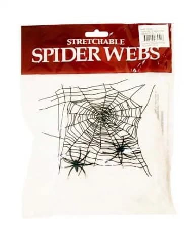 Stretchy Spider Web & 2 Spiders (20g)