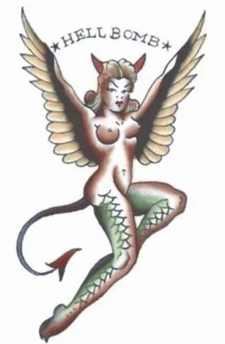 FX Temporary Tattoo Hell Bomb Valkyrie