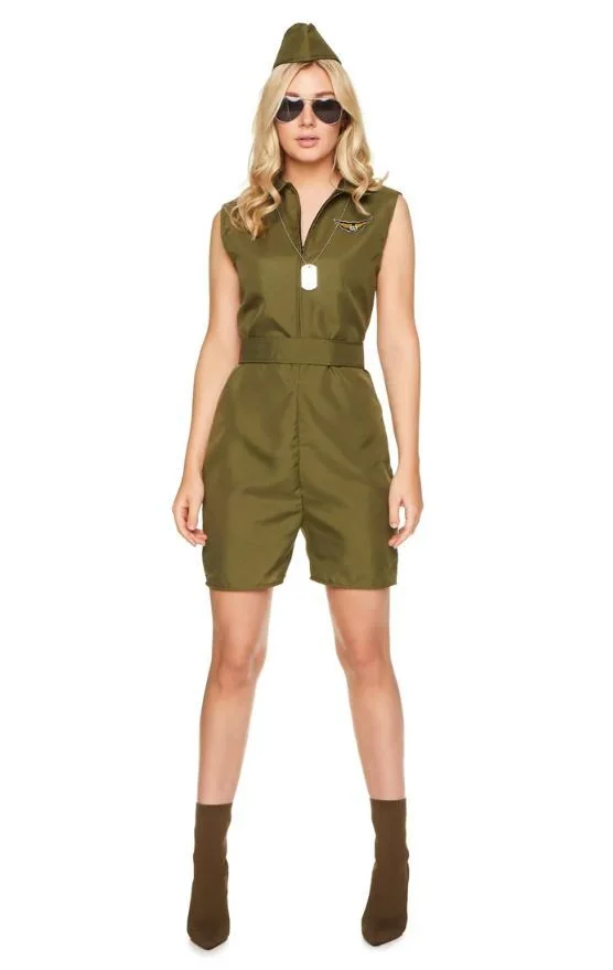 Women's Vintage Paratrooper Costume