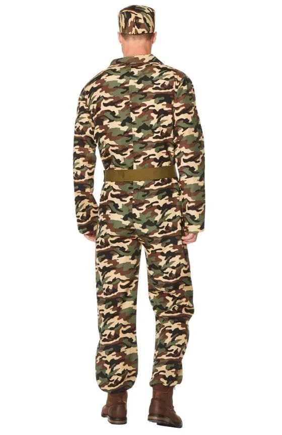 Adults' Army Camo Jumpsuit Costume