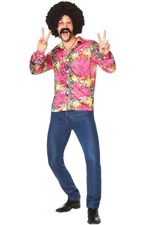 Adults' 60s Retro Flower Power Shirt