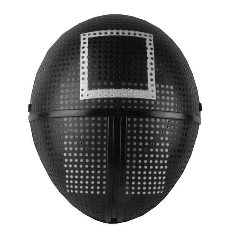 Adults Black Guard Mask with Square Symbol