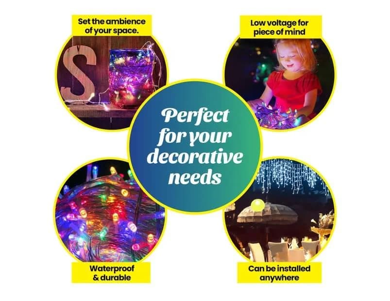 Low Voltage Multi-Colour LED Fairy Lights (40m)