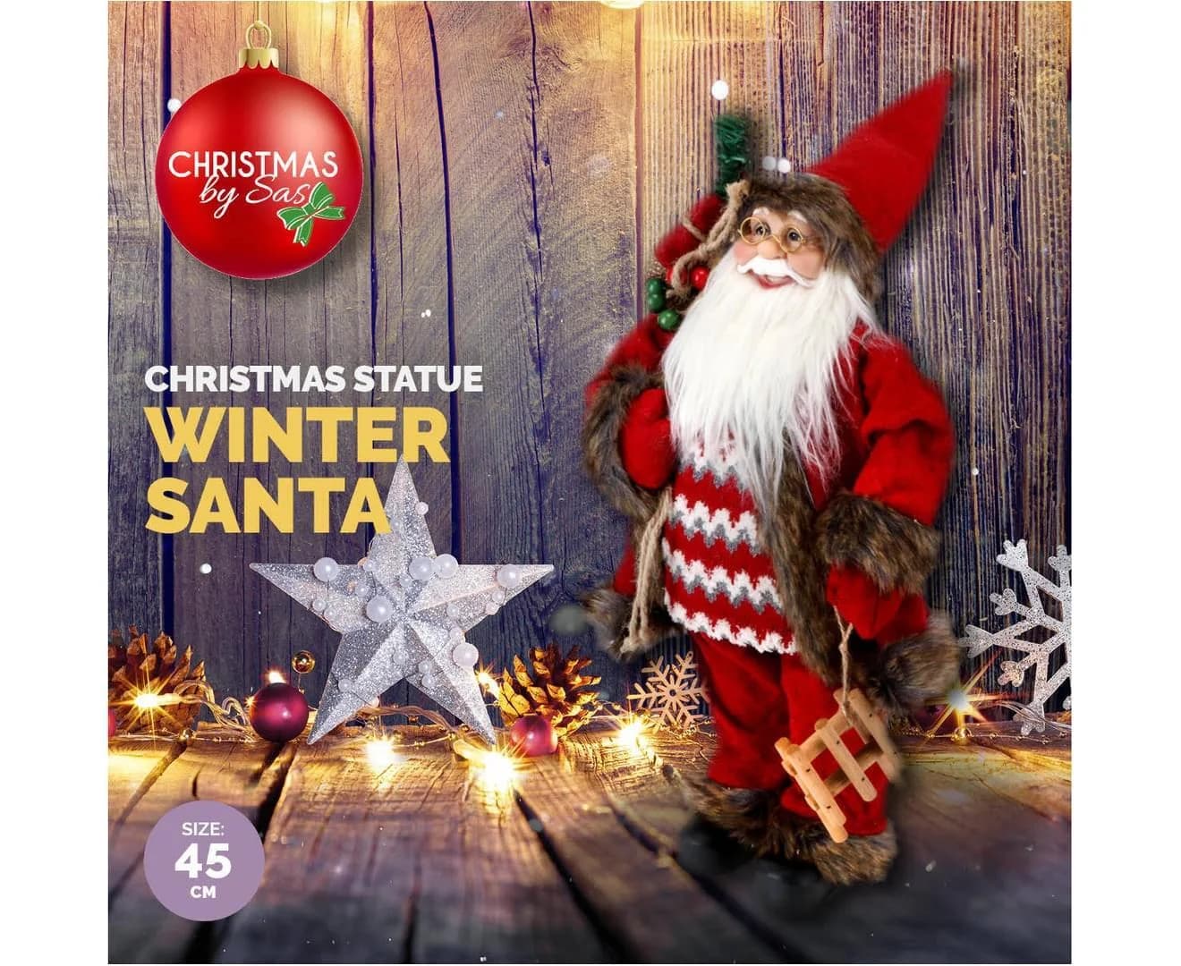 Christmas Winter Santa Figurine (45cm)