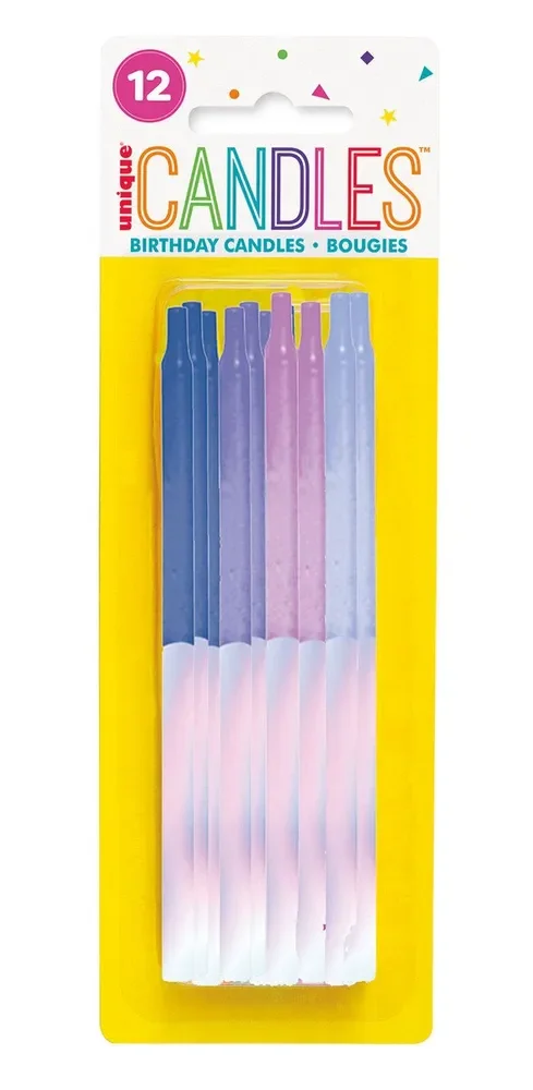 Iridescent Birthday Candles - Pk 12