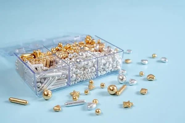 Over The Top Metallic Gold & Silver Bling Sprinkles Mix (120g)