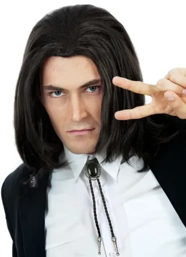 Shoulder-Length Black Wig