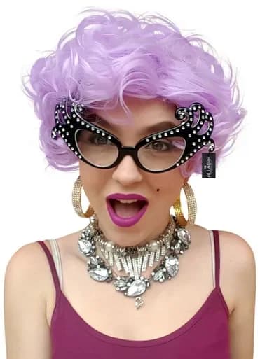 Dame Edna Everage Purple Wig