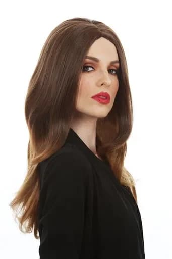 Long Brunette & Blonde Highlights Wig