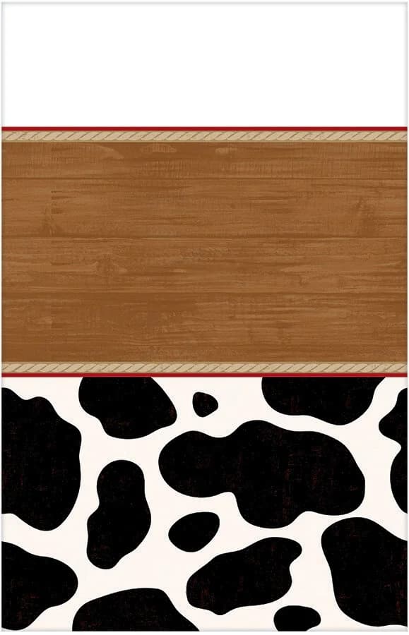 Wild West Saloon Rectangle Plastic Tablecover (1.3x2.6m)