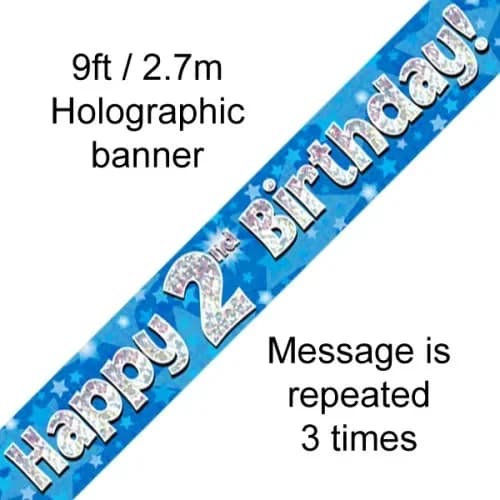 2nd Birthday Blue Holo Banner (2.7M)