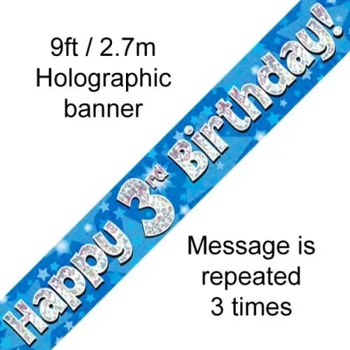 3rd Birthday Blue Holo Banner (2.7M)