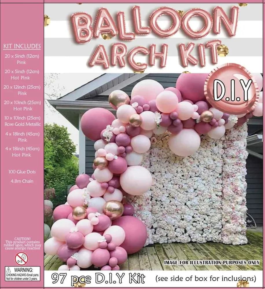 Pink Balloon Arch Set 97pcs.