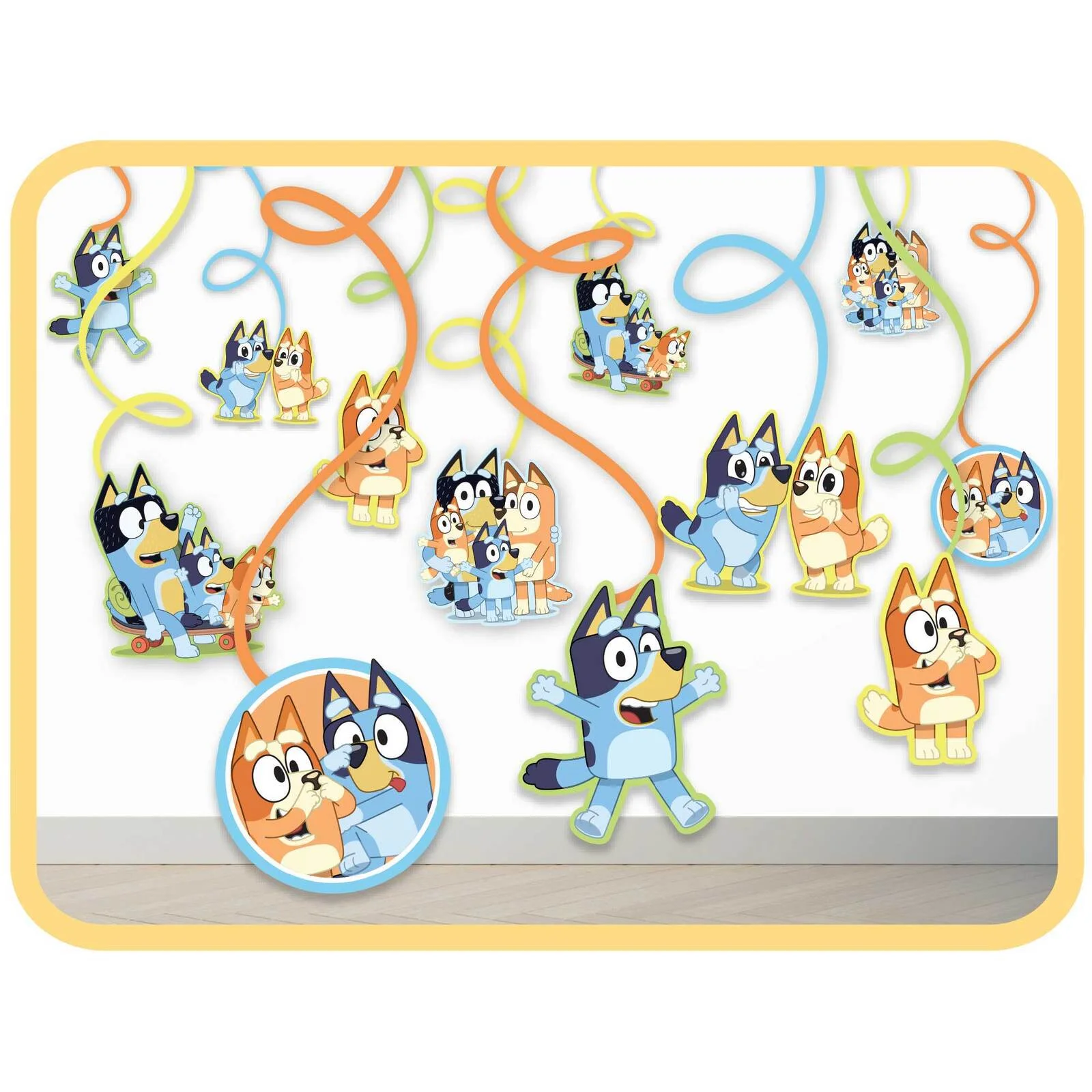 Bluey Spiral Decorations Value Pack - Pk 12