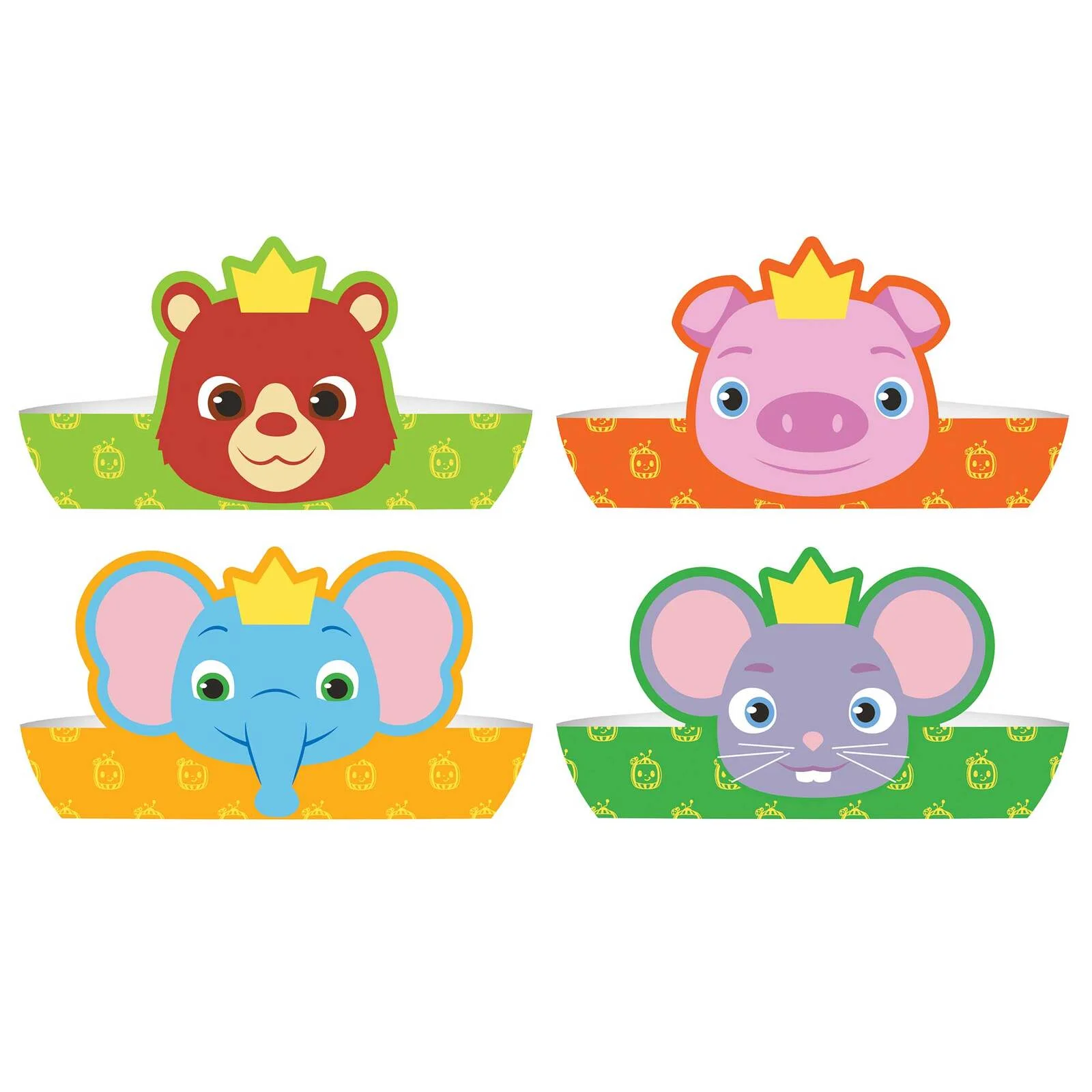 Cocomelon Paper Crowns - Pk 8