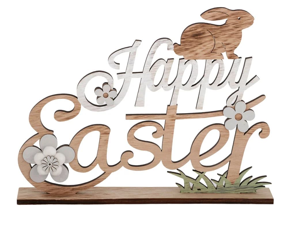 Happy Easter MDF Decoration 22x5x29cm