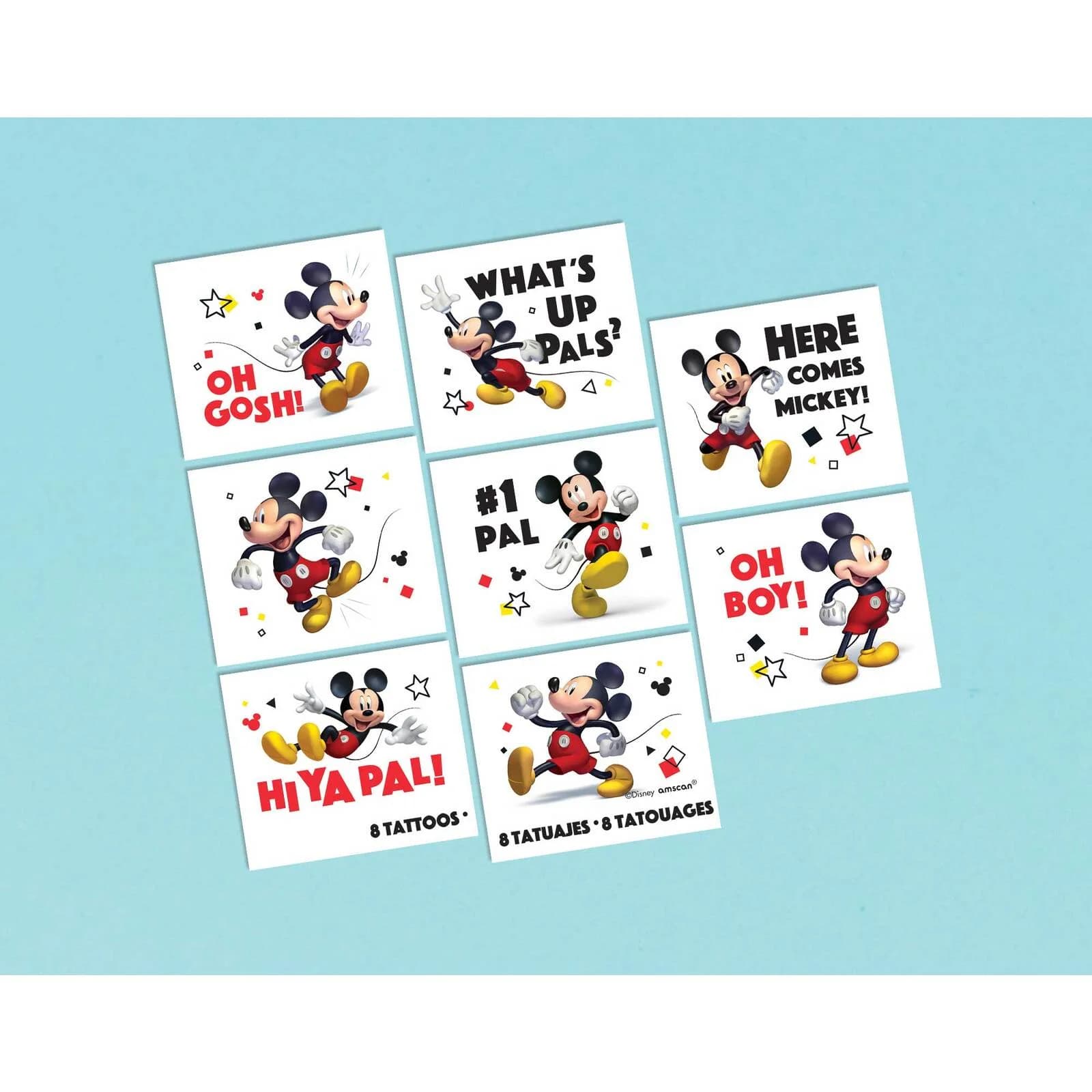 Mickey Mouse Forever Temporary Tattoos - 1 Sheet