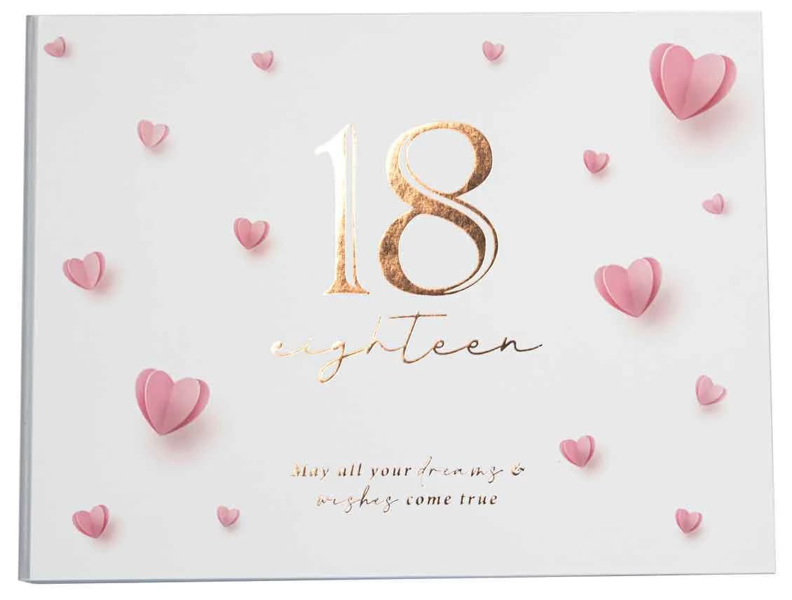 Hearts 18th Birthday Guest Book