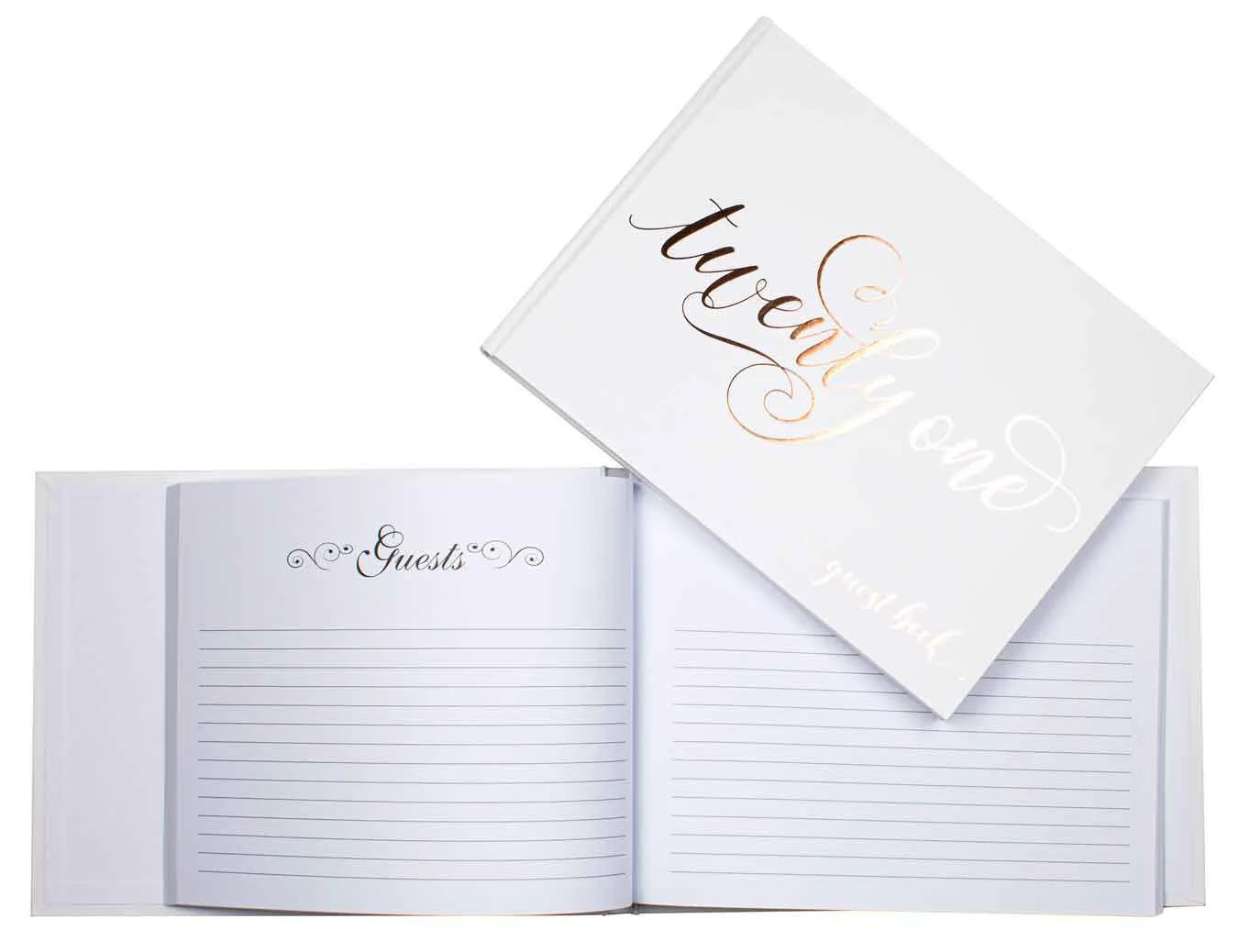 21st Birthday Rose Gold Guest Book
