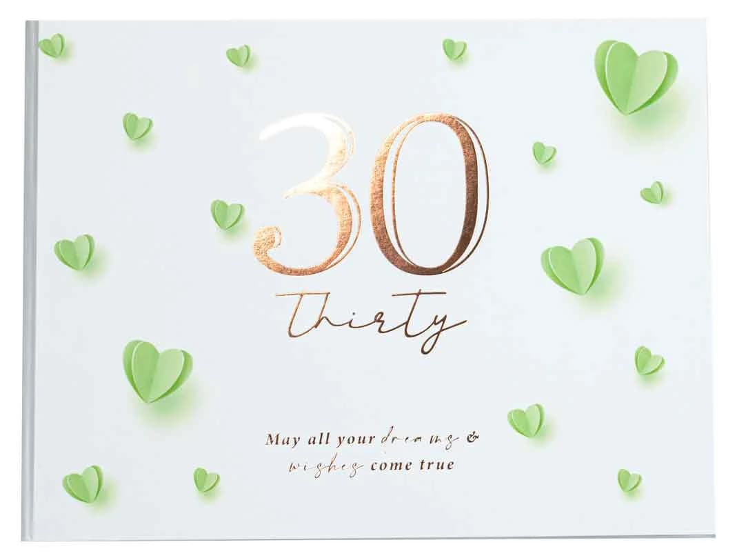 Hearts 30th Birthday Guest Book