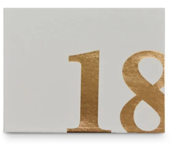 18 Gold Number Guest Book