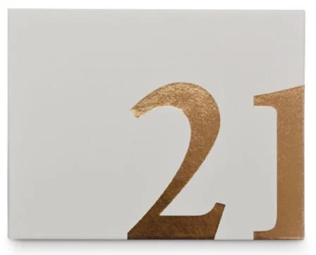 21 Gold Number Guest Book