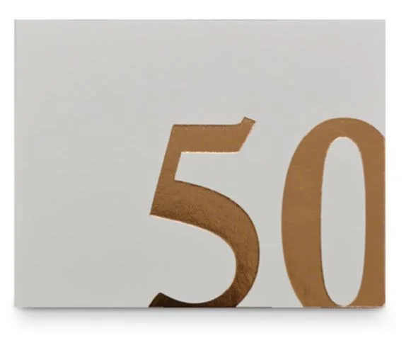 50 Gold Number Guest Book