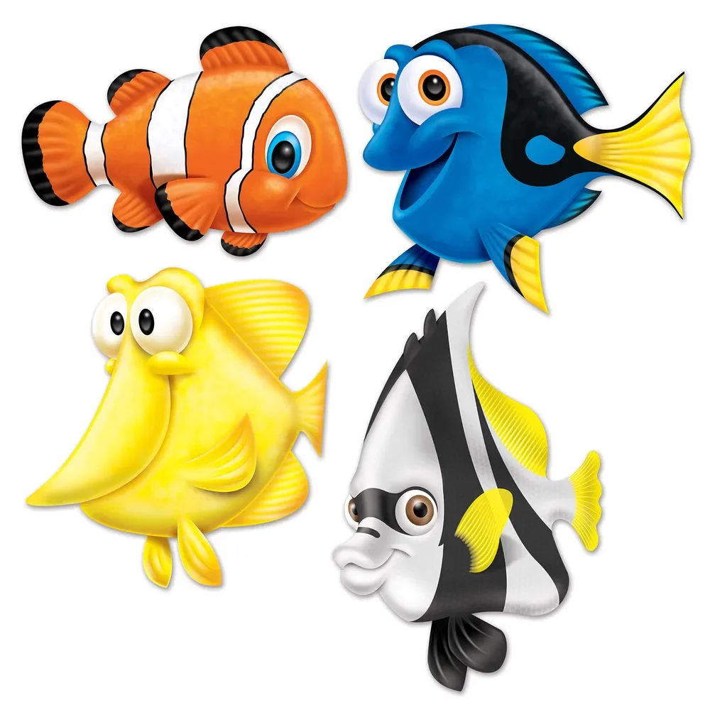 Tropical Fish Cutouts - Pk 4