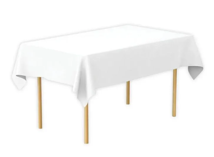 Reusable PVC White Table Cover (137x183cm)