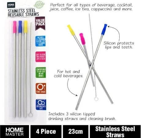 Resusable Stainless Steel Drinking Straw Set